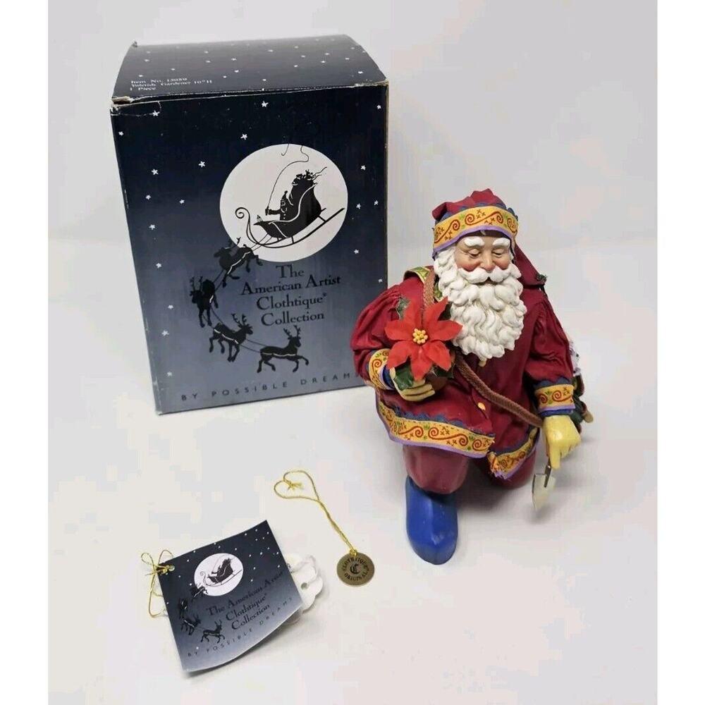Possible Dreams Clothtique Gardener Santa Claus 15059 Box Judith Ann Griffith